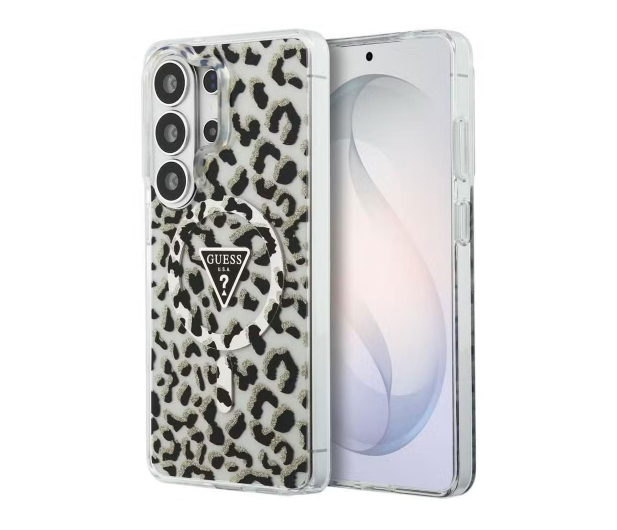 Guess Etui Leopard Print Triangle MagSafe do Galaxy S26 Ultra - 1522707 - zdjęcie